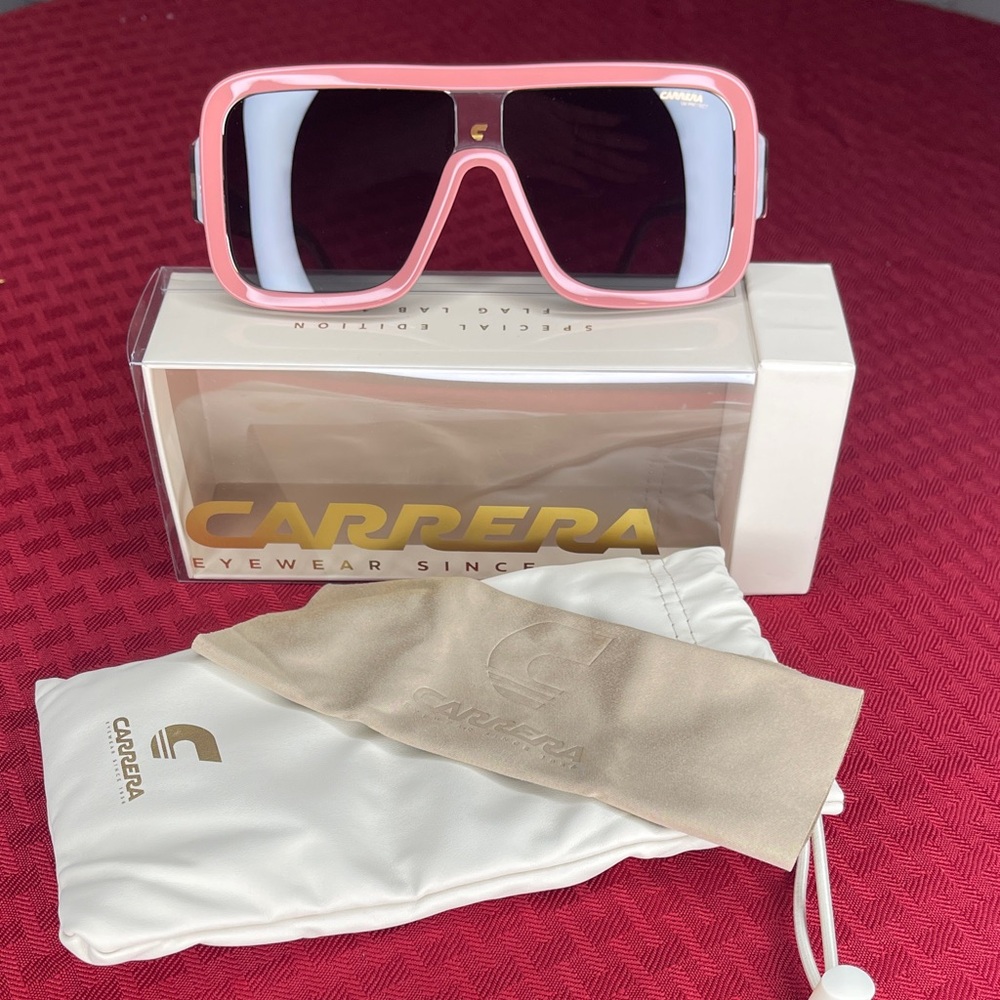 NWB NEW Carrera FLAGLAB 14 sunglasses in Pink Beige - Picture 1 of 15